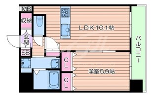 スプランディッド江坂駅前の物件間取画像